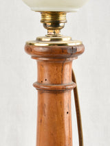 Historic walnut wooden table lamps