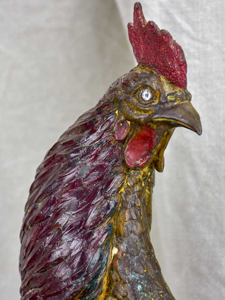 Antique French rooster - bronze