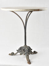 Antique cast iron bistro table with marble top