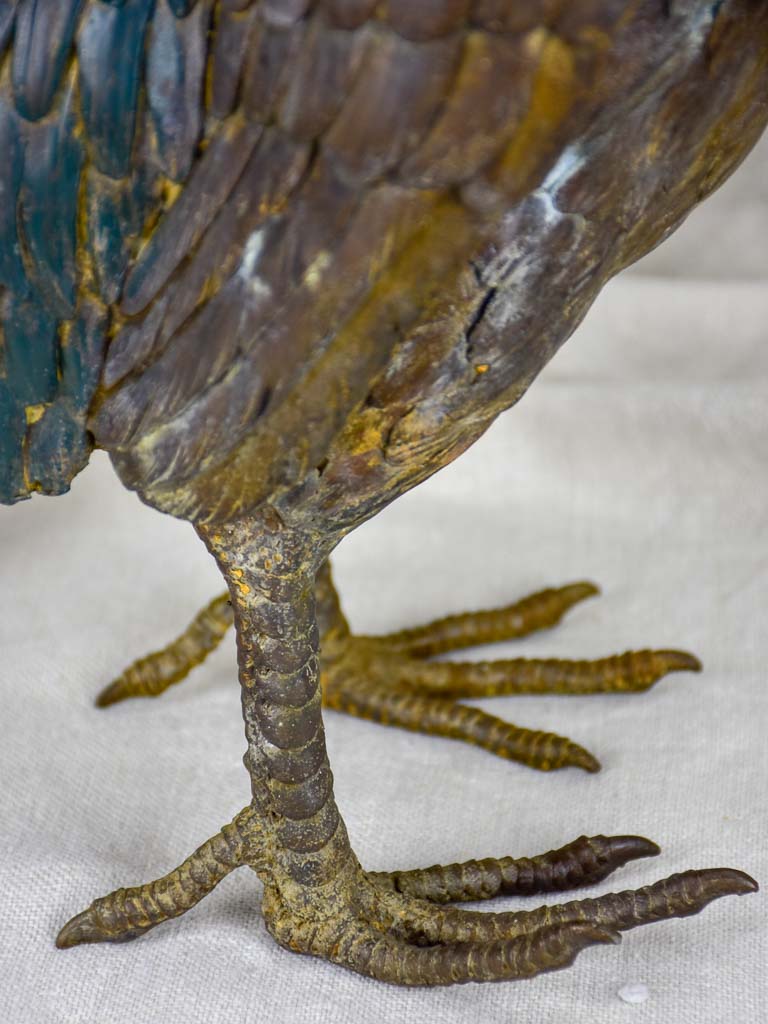Antique French rooster - bronze