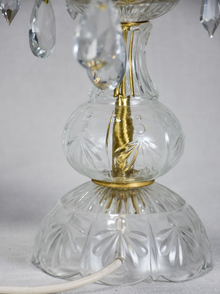 Classic 1970s Girandole Glass Pendant Lamp