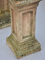 Pair of French concrete columns with fruit baskets 51"