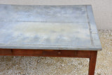 Very large French preparation table with zinc top