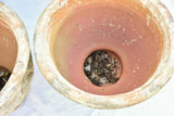 Pair of large garden planters with fleur-de-lys decoration 23¼" x 17¾"
