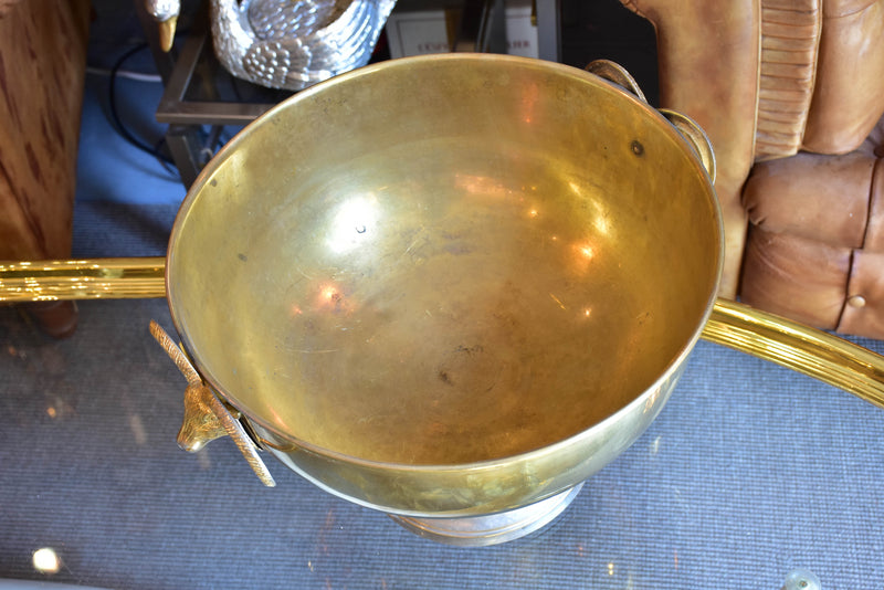 Champagne bucket, ornate handles, large, vintage