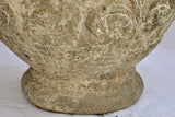 Pair of large garden planters with fleur-de-lys decoration 23¼" x 17¾"