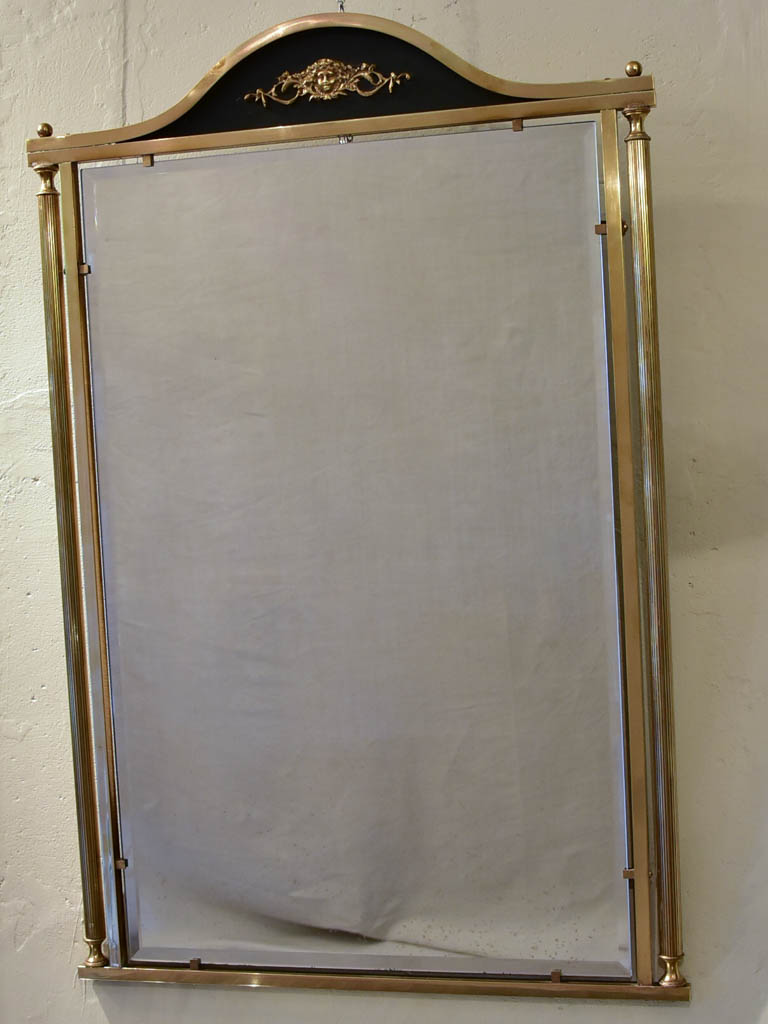 Maison Jansen style console table with matching mirror - dolphin and bay leaf motifs