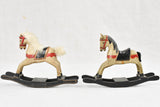 Pair of small Antique French Rocking Horses 6¼"