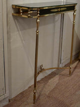 Maison Jansen style console table with matching mirror - dolphin and bay leaf motifs