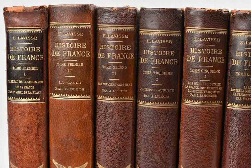 Collection Of ten 20ThCentury Books ‘Histoire De France’ Chez Pluie
