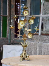 Antique French candelabra with flowers
