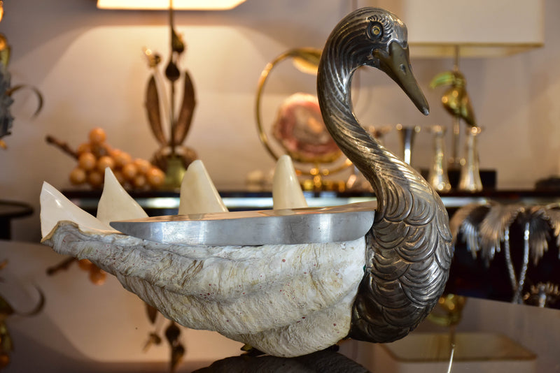 Giant clamshell swan by Gabriella Binazzi