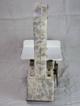 Set of mid century French epicerie scales with faux marble enamel