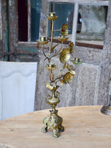 Antique French candelabra with flowers