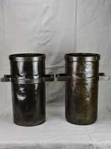 Pair of industrial recipient buckets from a watch factory 20¾"