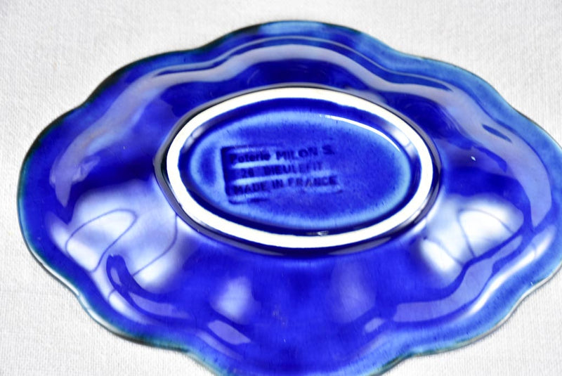 Vintage Dieulefit tableware 21 pieces - blue
