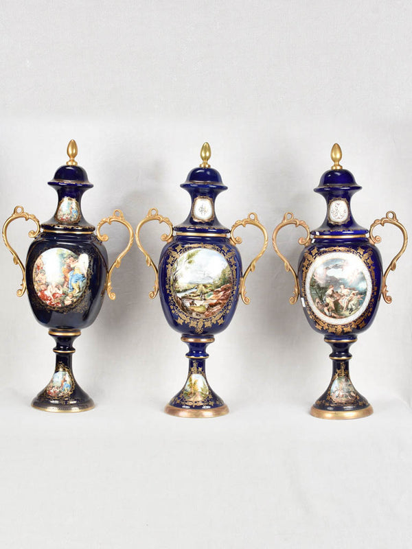 3 extra large vases - late 19th century 44½"