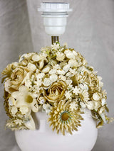 Pair of vintage flower bouquet lamp bases
