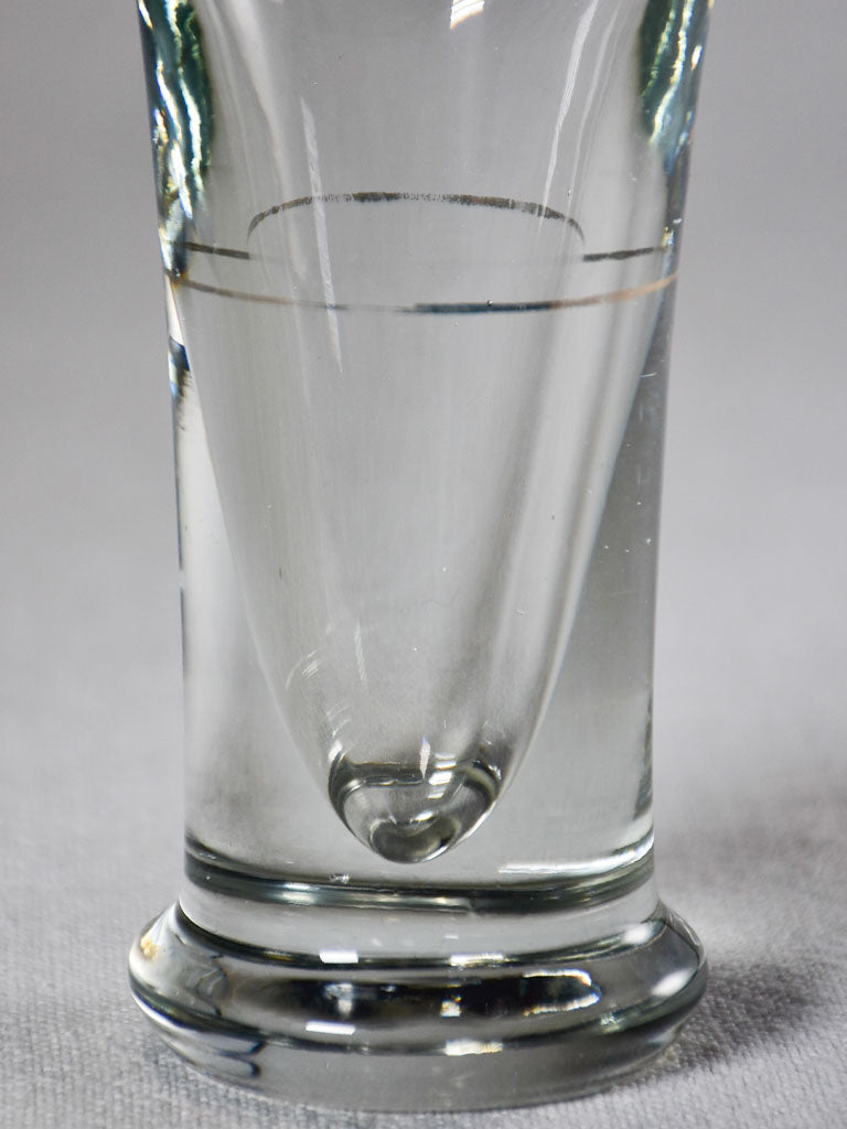 Set of 8 blown glass tumblers with gold rims 6¾"