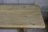 Antique French oak dining table with very thick table top