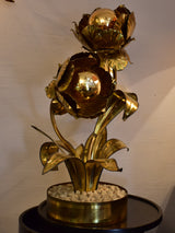 Maison Jansen gold flower lamp