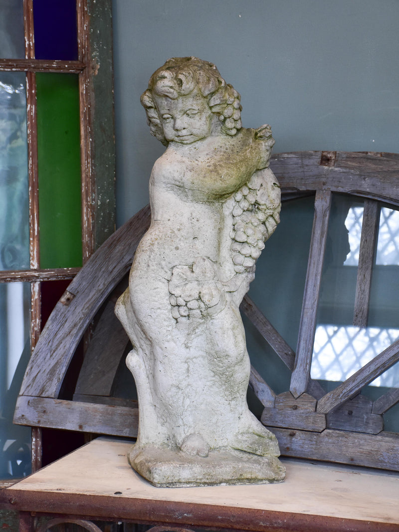 Antique French garden statue of Bacchus
