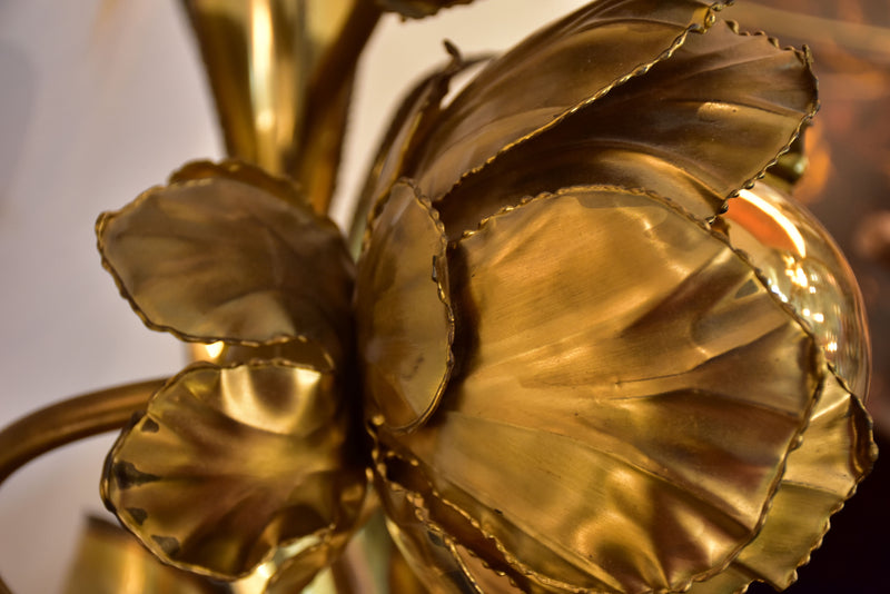 Maison Jansen gold flower lamp