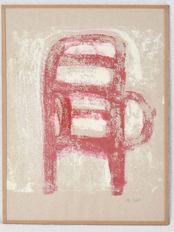 Red chair monotype - Caroline Beauzon 15" x 11½"