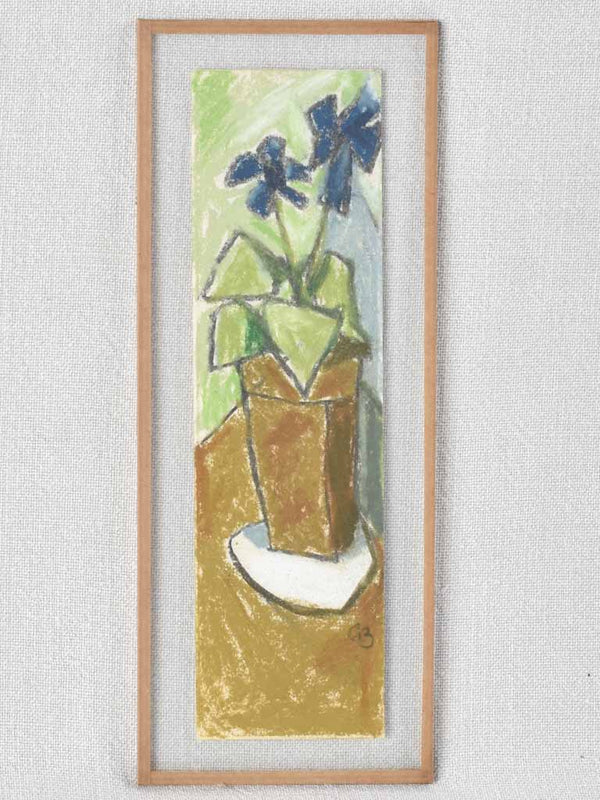 Still life with flower pot - Caroline Beauzon 11½" x 4¼"