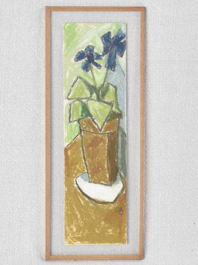 Still life with flower pot - Caroline Beauzon 11½" x 4¼"