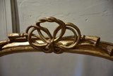 Rare Napoleon III gilt mirror with sculptural rope crest 38¼" x 56¼"
