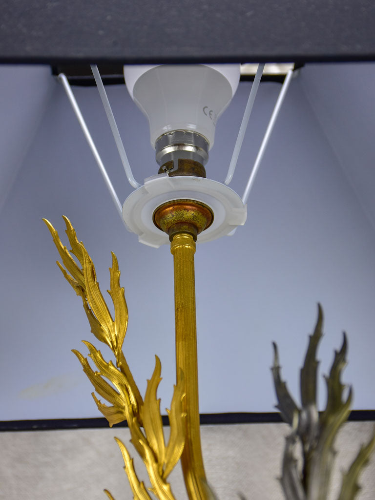 Unique dark silver coral-form lamp
