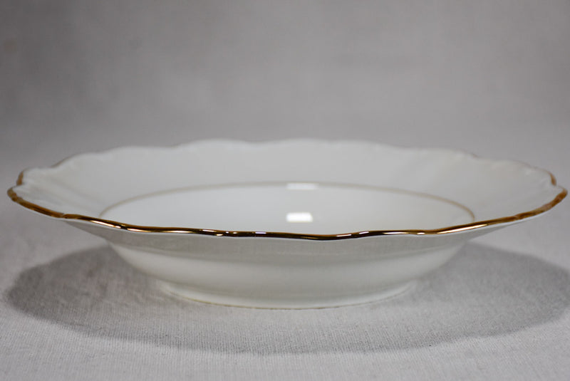 Antique plates with gold trim top