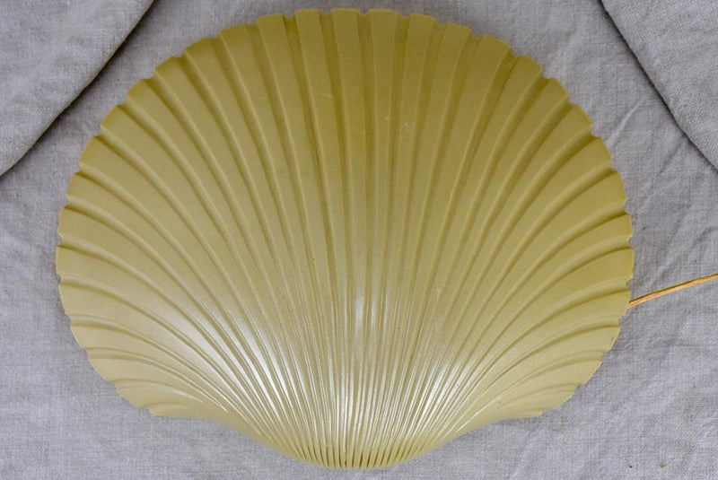 Classic plastic seashell-inspired sconce