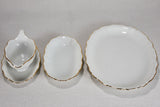 Gold-accented 1960's porcelain dining set