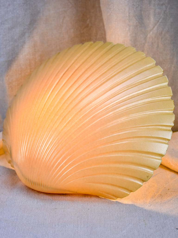 Vintage lucite shell-shaped wall sconce
