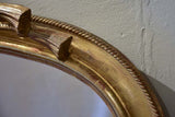 Rare Napoleon III gilt mirror with sculptural rope crest 38¼" x 56¼"