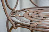 Antique French target garden chair