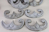 Collection of 10 salvaged French zinc elements - 19th century 9"