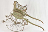 Antique wicker children's chariot (pulled by dogs) - 19th century