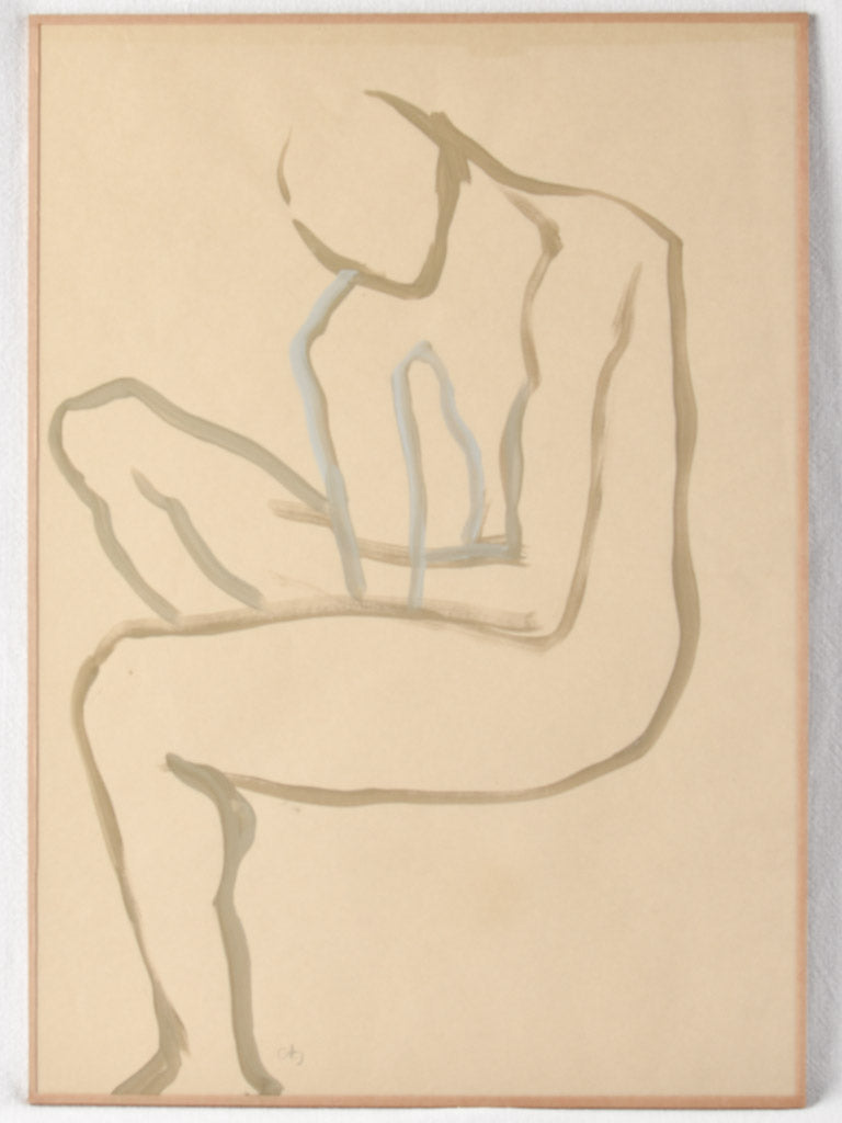Local French artist's acrylic life drawing