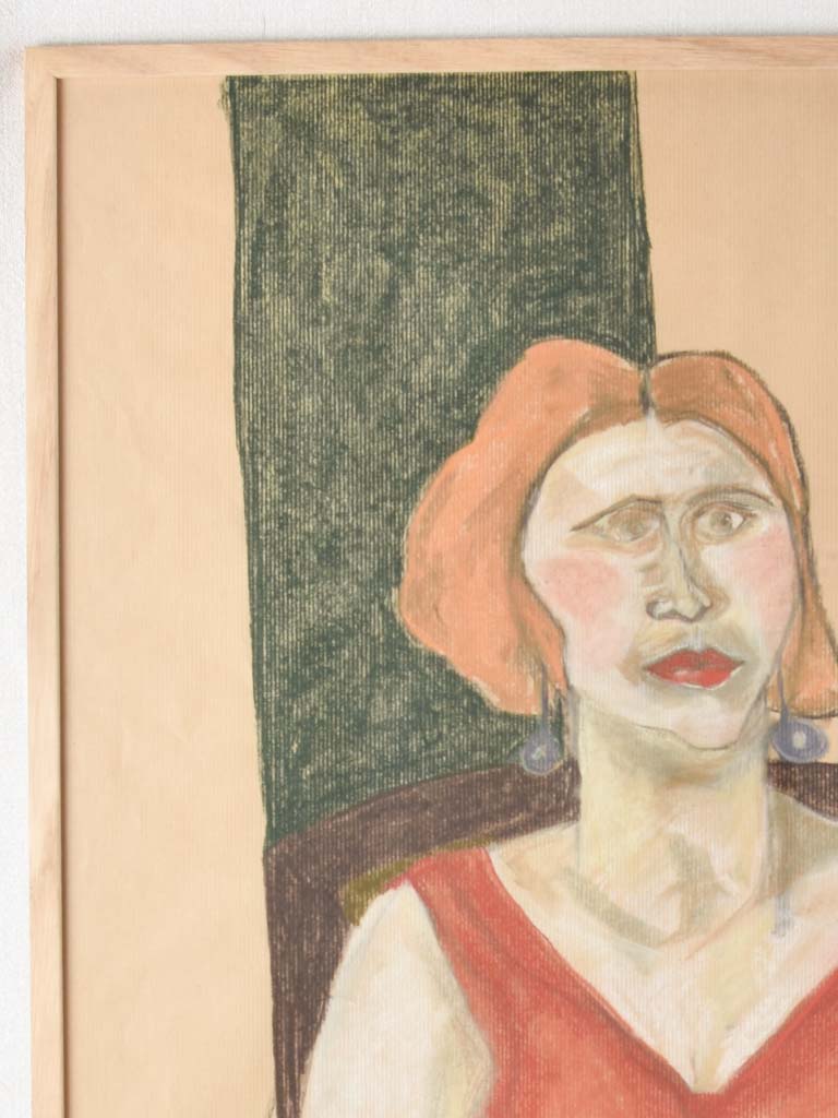Very large portrait - lady with dog - Caroline Beauzon 40¼" x 26½"