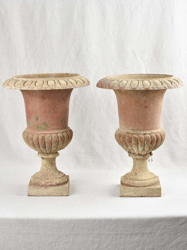 RESERVED JS Pair of 20th-Century Beige Cast Iron Medici 21¼"