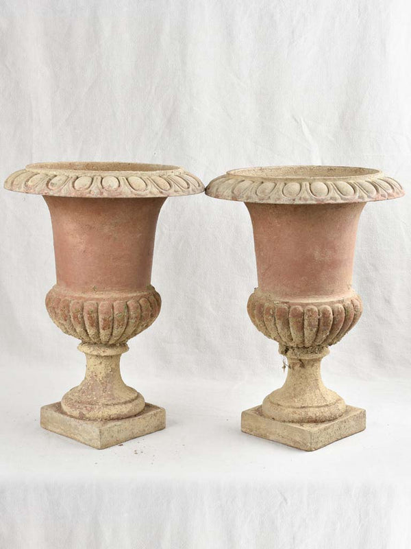 RESERVED JS Pair of 20th-Century Beige Cast Iron Medici 21¼"