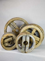 Reserved for AB Collection of 5 rustic wooden agricultural machinery elements - 19th century 10¾" - 19¾"