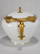 Classy Gold and White Sugar Bowl