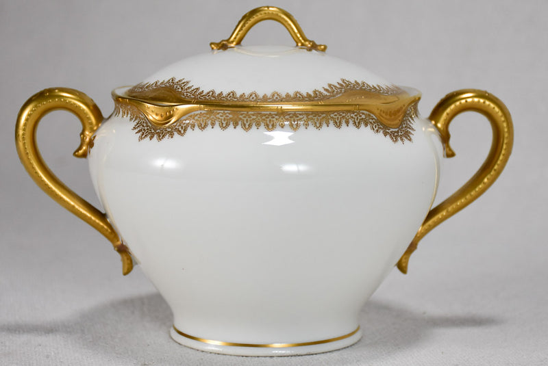 Pretty Vintage Gold Frank Haviland Bowl