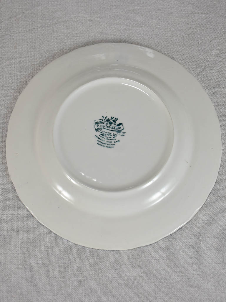 English style blue and white vintage dinnerware