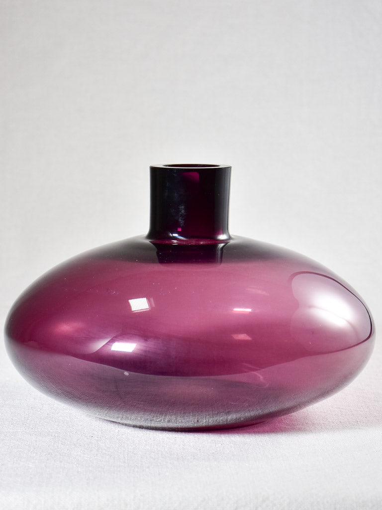 Amethyst purple round vase 10¼"
