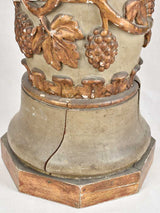 18th century pedestal with grapes - solid timber 40½"